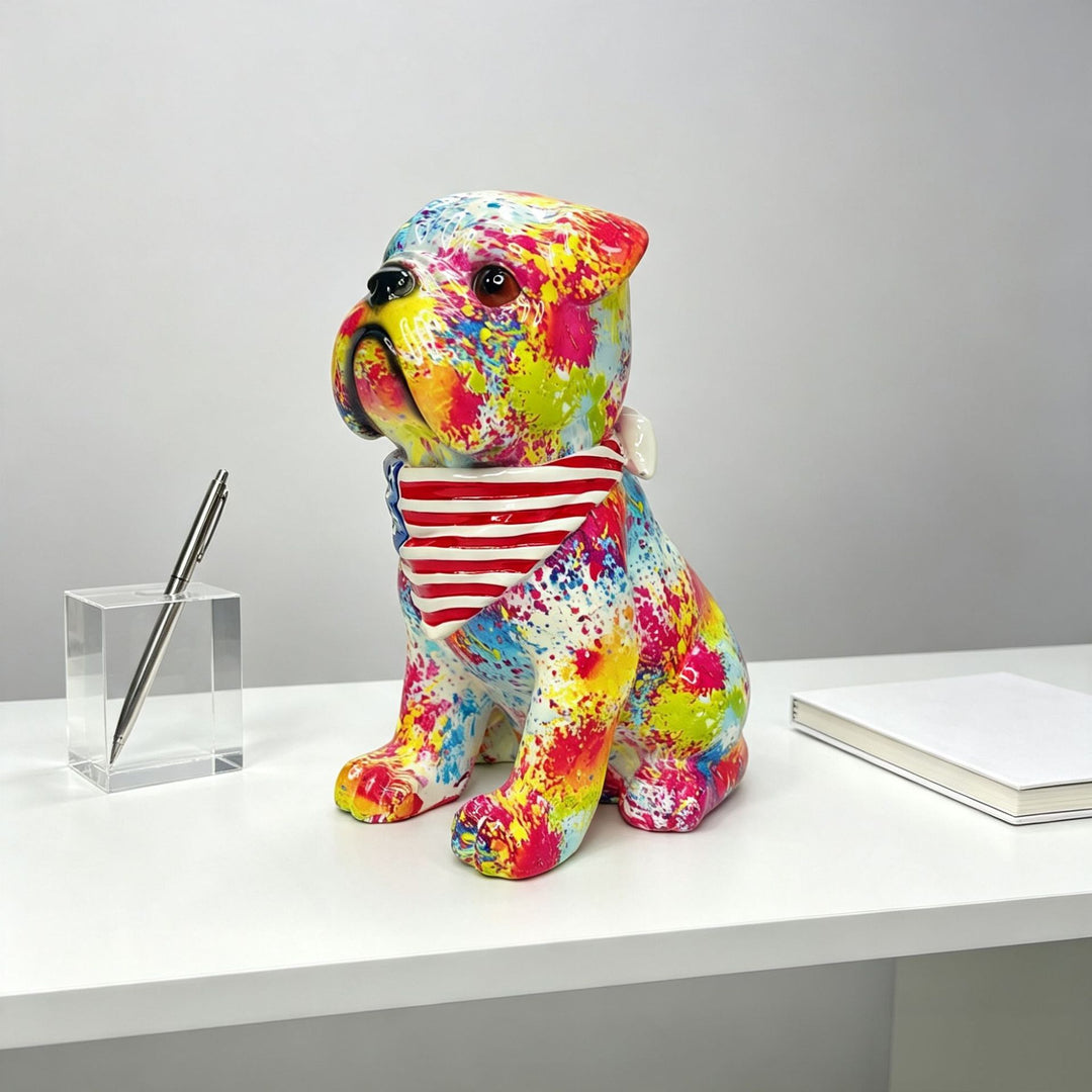 Colorful decorative figure of a dog in modern design Kalsten