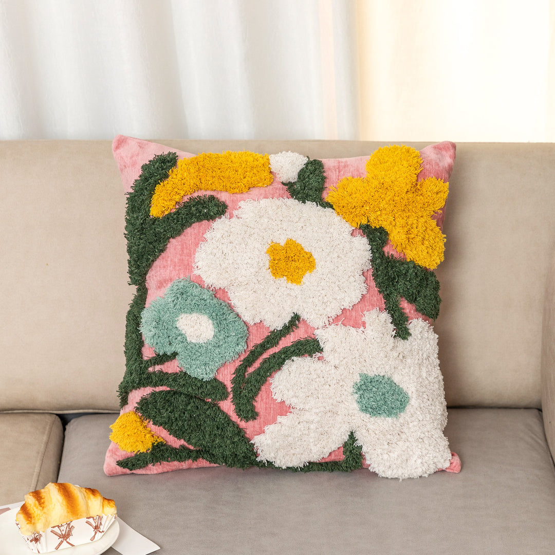 Flower Art Plush Cushion