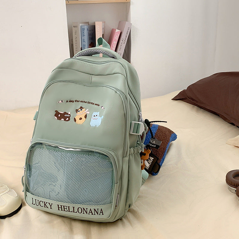 Playful Cartoon-Themed School Backpack