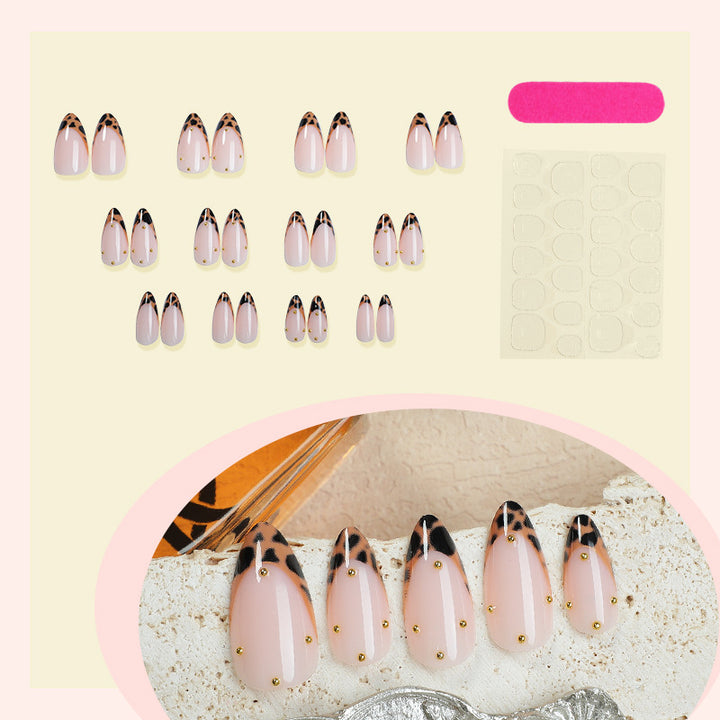 Stylish Faux Leopard Press-On Nails Kalsten