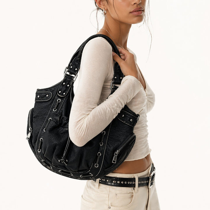 Casual Multi-Pocket Hobo Bag
