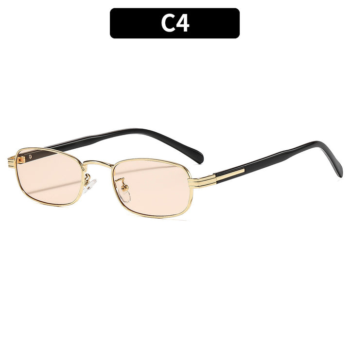 Retro-Inspired Slim Rectangle Sunglasses