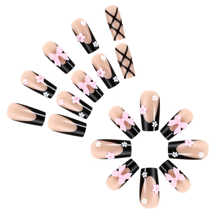 Decorative Floral Press-On Nail Art Set Kalsten