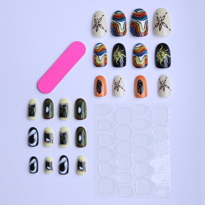 Creative Nail Art with Abstract Design Kalsten