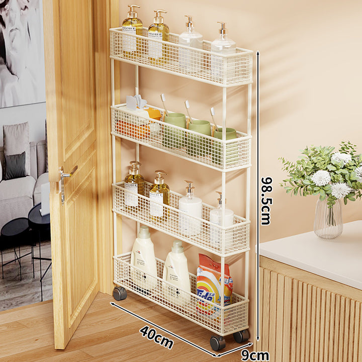 Slim Overdoor Three-Tier Wire Mesh Storage Organizer