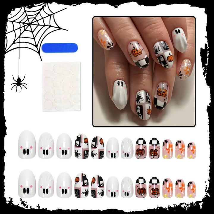 Halloween-Themed Decorative Press-On Nail Set 1790738710