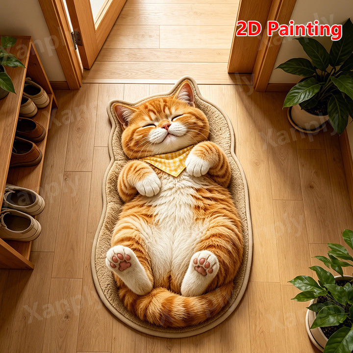 Cat-Themed Plush Area Rug