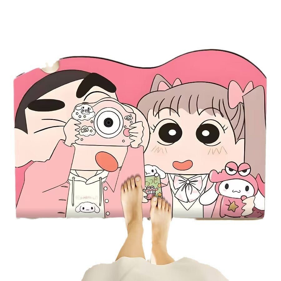 Playful Cartoon-Themed Floor Mat Kalsten