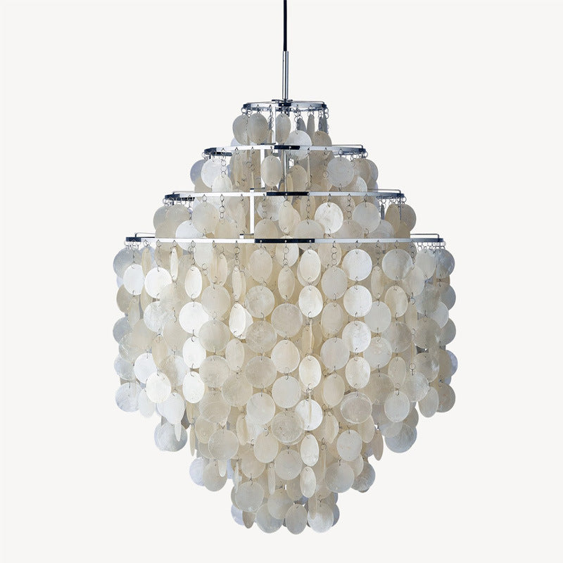 Shell-Inspired Pendant Chandelier