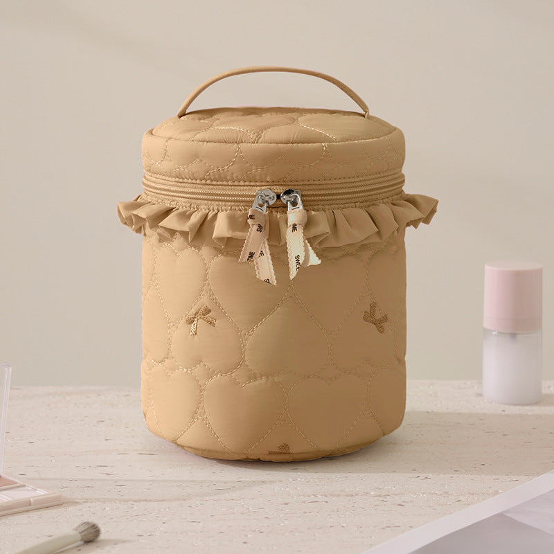 Quilted Makeup Storage Canister Kalsten