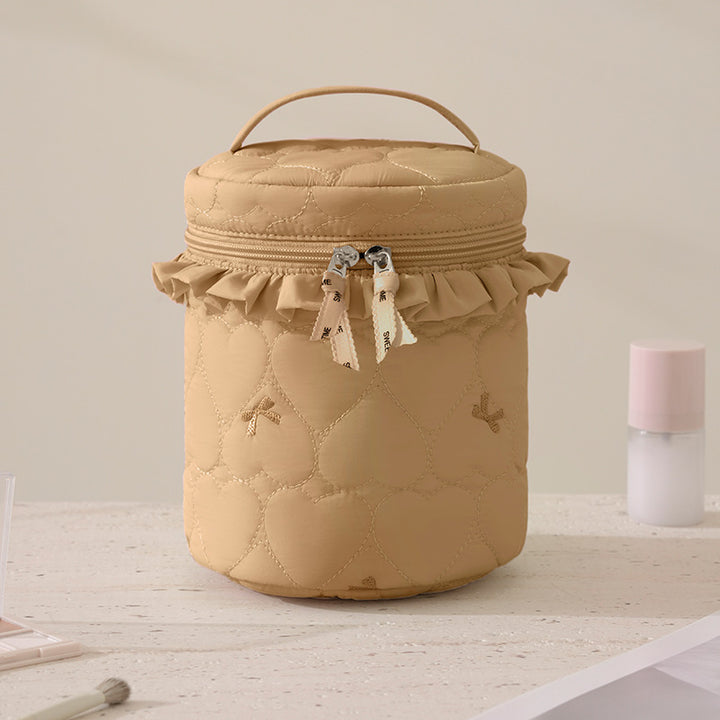 Quilted Makeup Storage Canister Kalsten