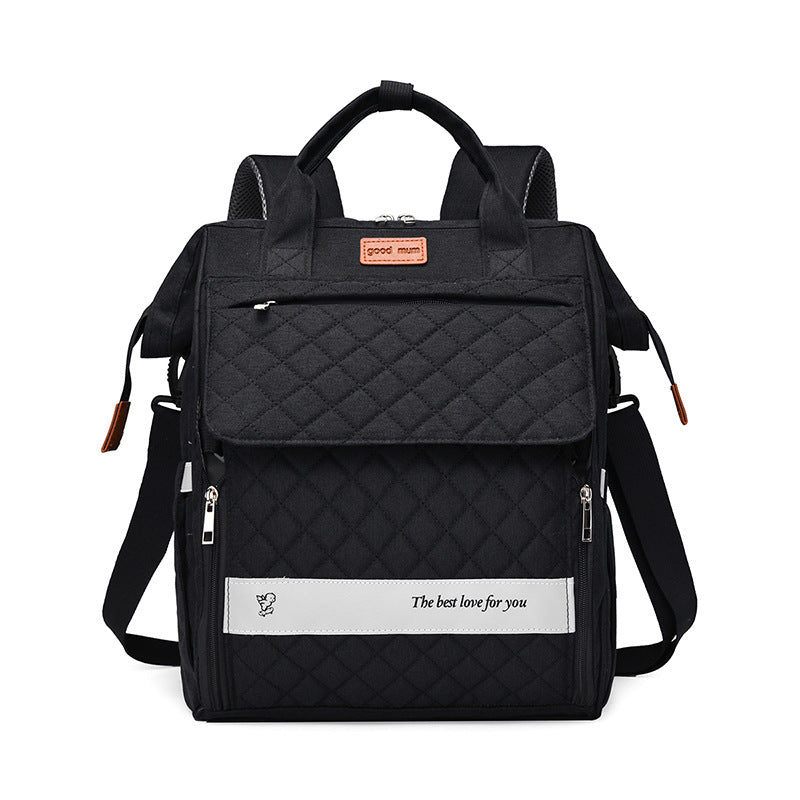 Multi-Pocket Quilted Baby Care Backpack Kalsten