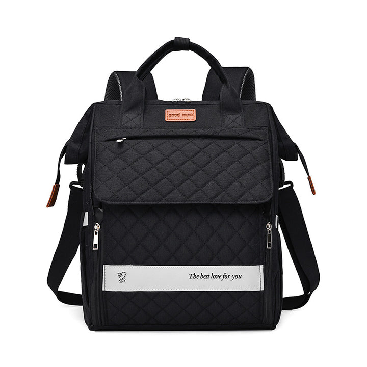 Multi-Pocket Quilted Baby Care Backpack Kalsten