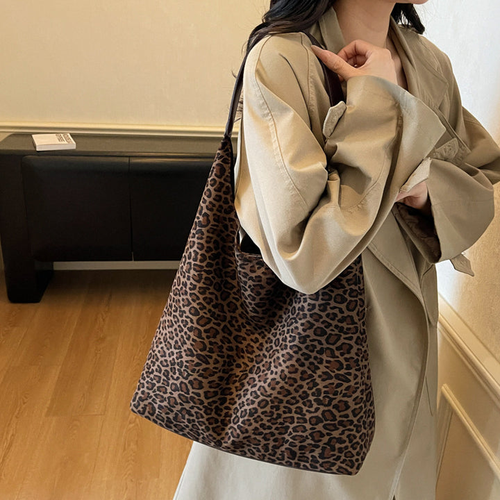 Suede Leopard Print Hobo Bag Kalsten