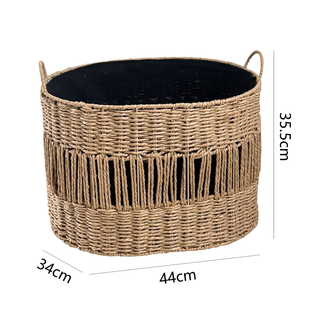 Storage basket with elegant fringe design Kalsten