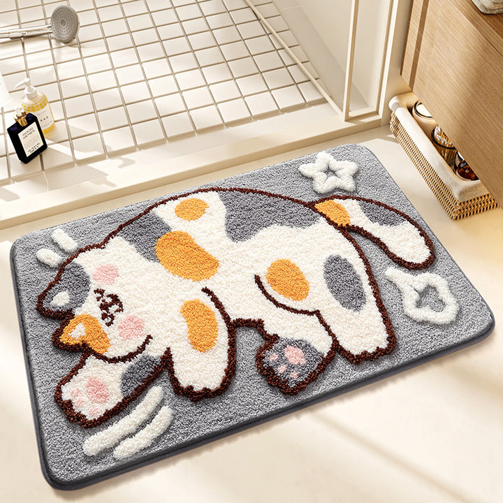 Cute Cat-Themed Bath Mat Kalsten