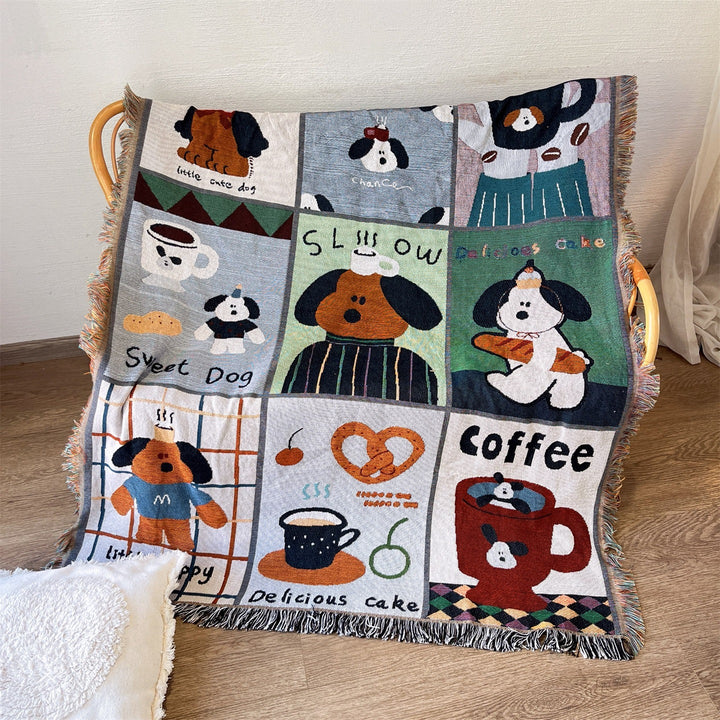 Artistic Cat-Themed Throw Blanket