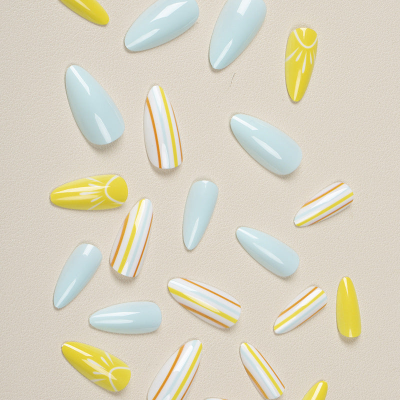 Summer-Inspired Artistic Press-On Nail Set