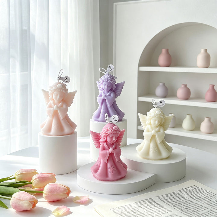 Sculpted Angel Figurine Candle