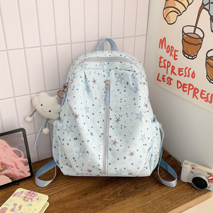Star-Patterned Everyday Backpack