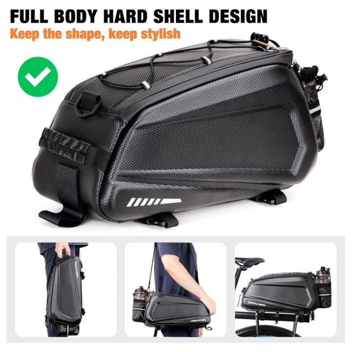 Bike luggage carrier bag with waterproof material and reflective elements Kalsten