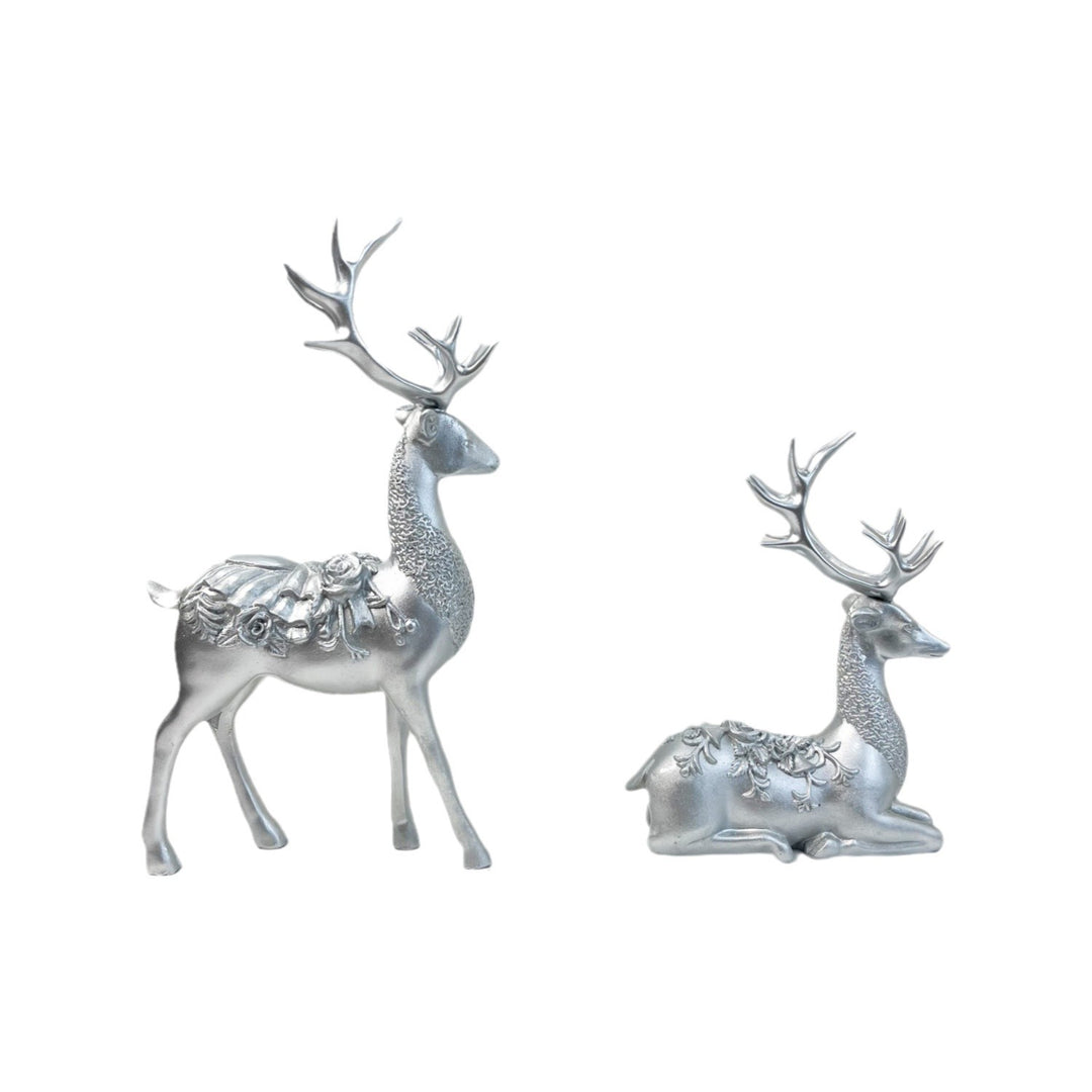 Artful decorative figure of a magnificent deer with floral details Kalsten