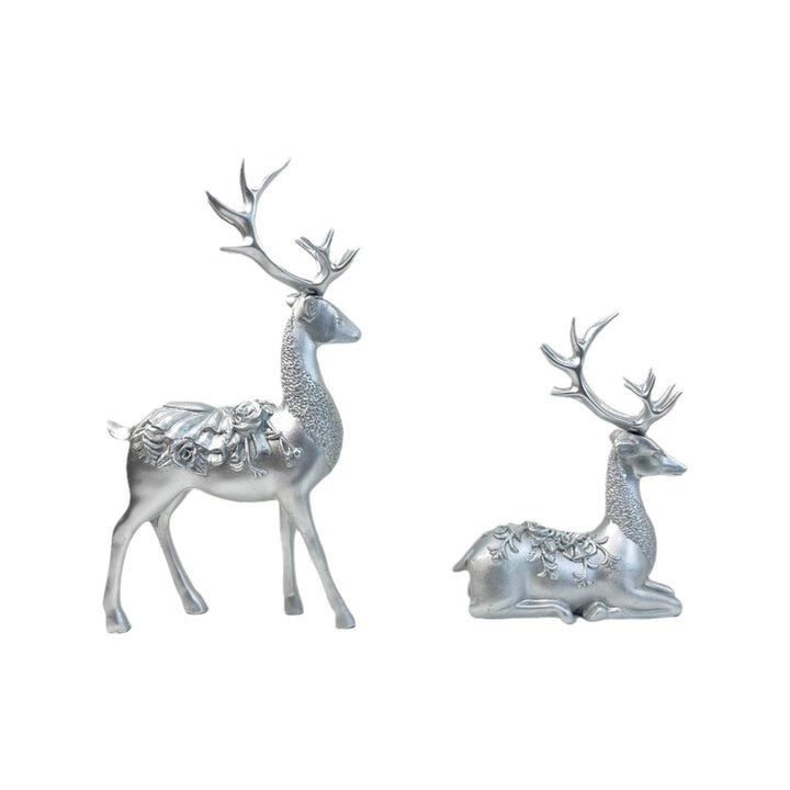 Artful decorative figure of a magnificent deer with floral details Kalsten