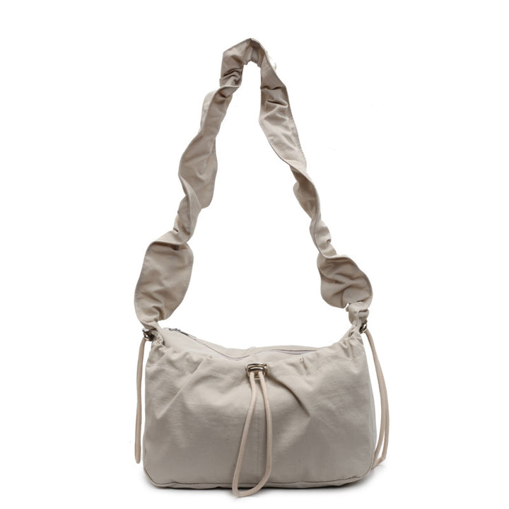Ruffled Strap Handheld Tote Bag