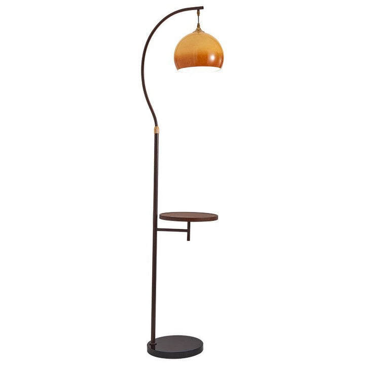 Adjustable Arc Floor Lamp with Integrated Side Table