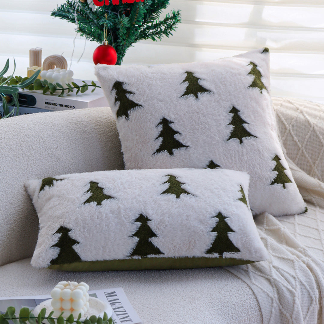 Rectangular plush home cushion with tree tufting Kalsten
