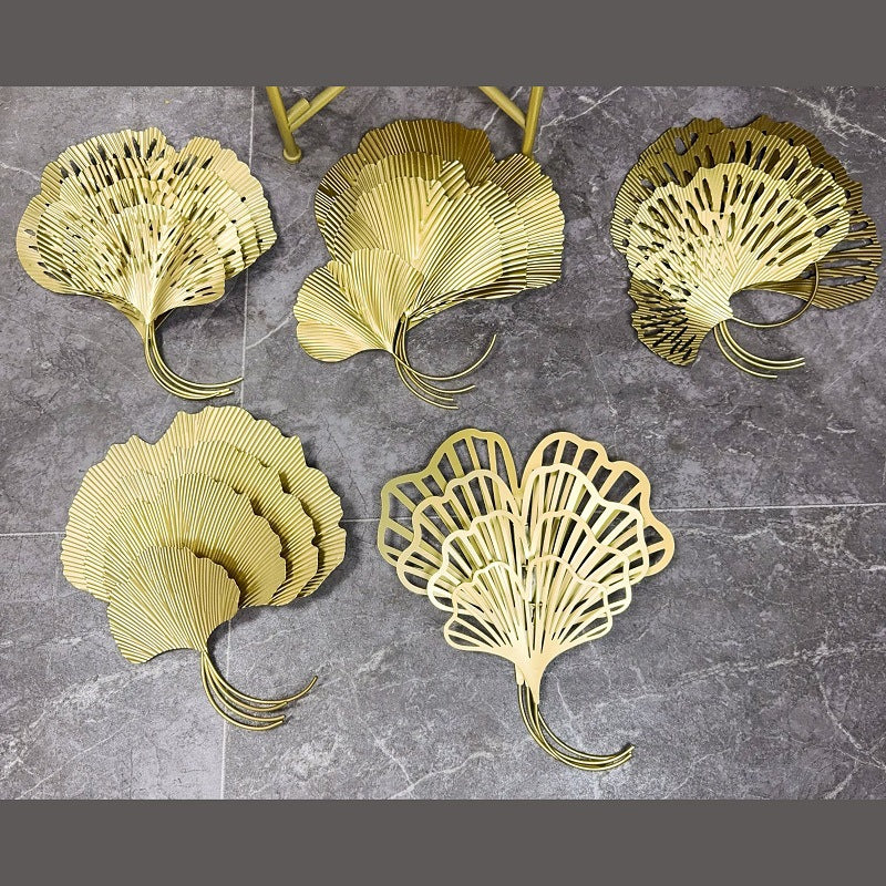 Elegant Ginkgo Leaf Wall Art Hooks Kalsten