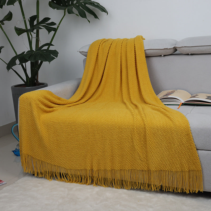 Cozy Knitted Throw Blanket Kalsten