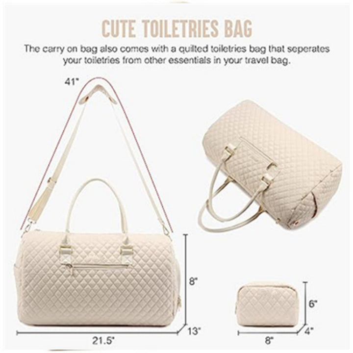 Quilted Weekender Duffle Bag Kalsten