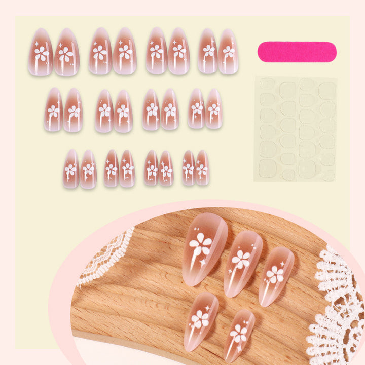 Press-On Nail Art Set with Floral Design Kalsten