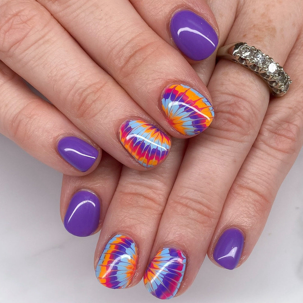 Artistic Tie-Dye Press-On Nails Kalsten