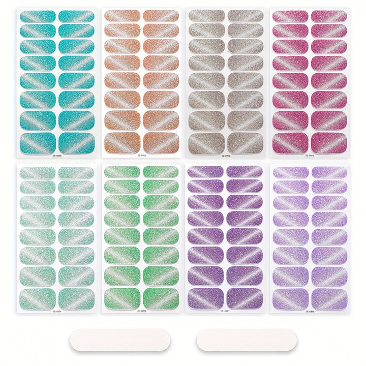 Sparkling Glitter Nail Wraps Set