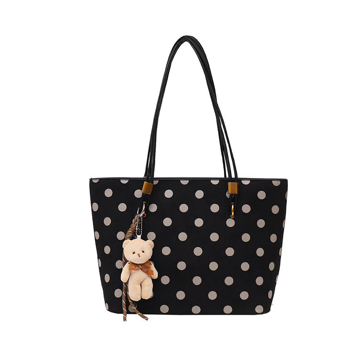 Spacious Polka Dot Tote Bag