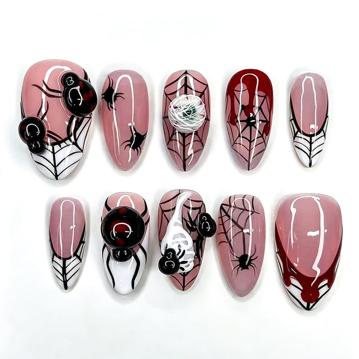 Spooky Halloween-Themed Press-On Nail Set
