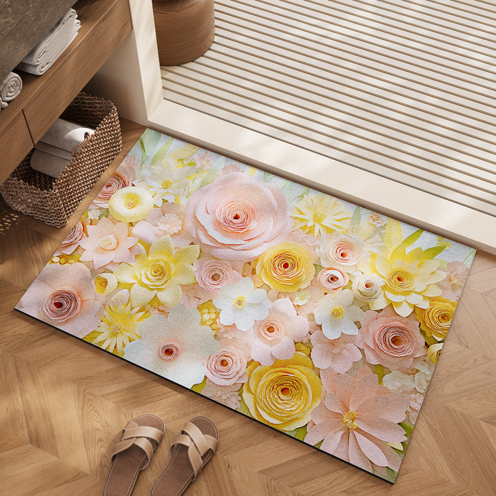 Floral Pattern Soft Bath Mat Kalsten