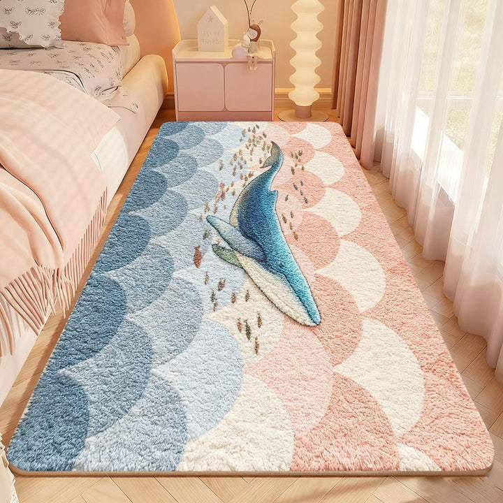 Playful Cat-Themed Plush Area Rug