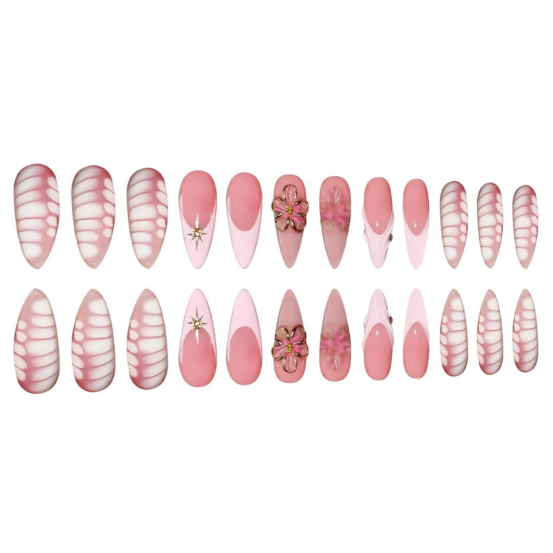 Decorative Floral Art Press-On Nails Kalsten