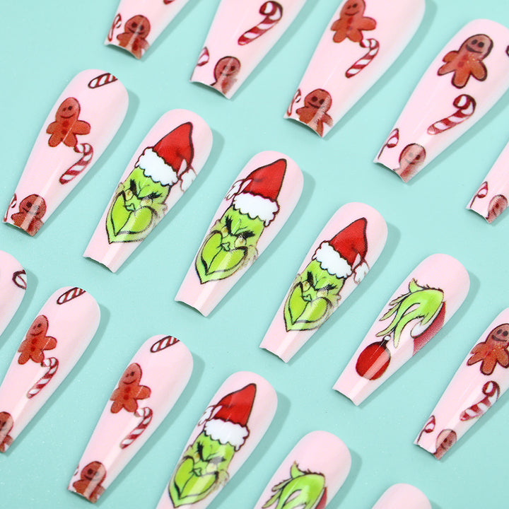 Artificial nail tips with festive Christmas designs Kalsten