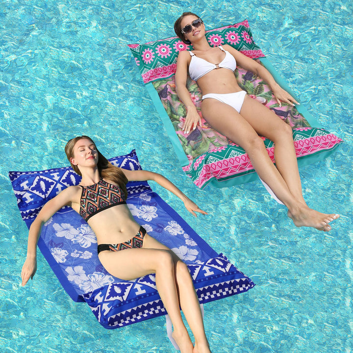 Ladies Inflatable Relaxation Lounge with Colorful Plant Pattern Kalsten