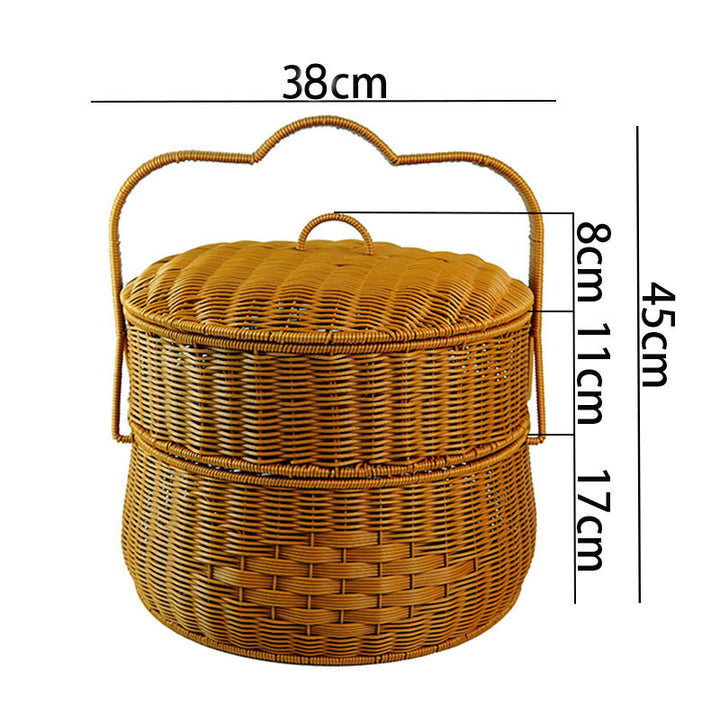 Multi-Tiered Woven Storage Basket Kalsten