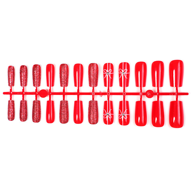 Festive Glittering Press-On Nail Art Set Kalsten