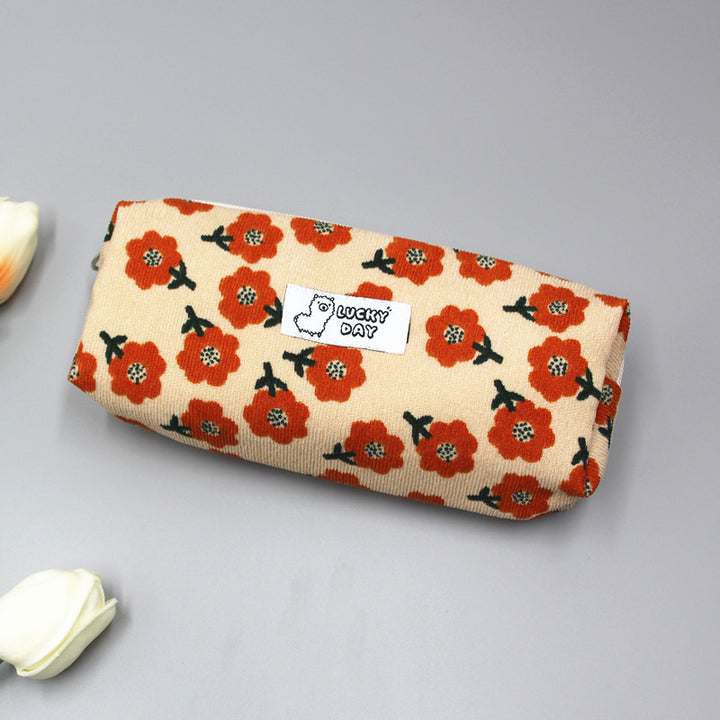 Checked Pattern Zippered Pencil Case Kalsten