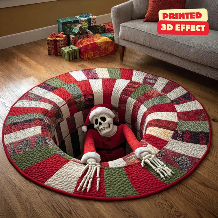 Festive 3D Illusion Area Rug