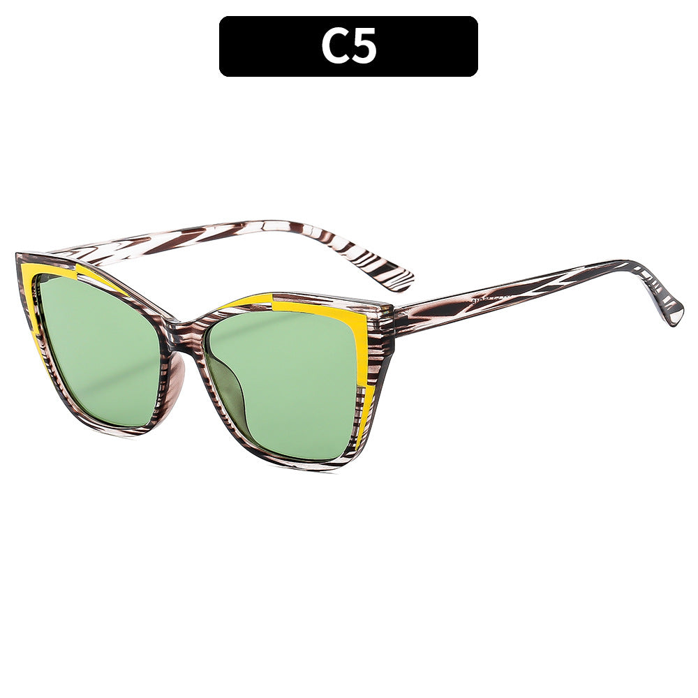 Stylish Geometric Cat-Eye Sunglasses