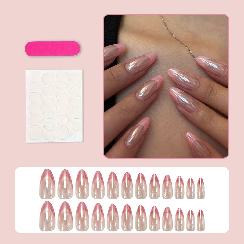 Acrylic nail set with elegant pointed shapes and glossy accents Kalsten