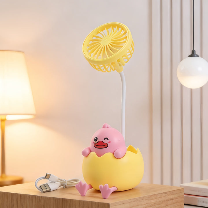 Ladies desk lamp with integrated mini fan Kalsten